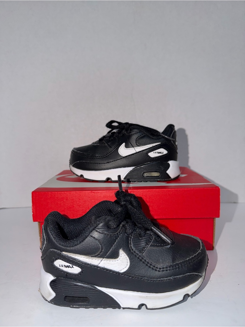 Nike Air Max 90 LTR 6C Toddler Sneakers In Black/White CD6868 010
